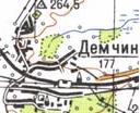 Топографическая карта Демчина