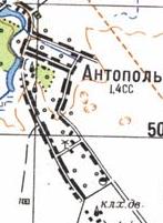 Топографічна карта Антополя