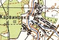Топографічна карта Карвинівки