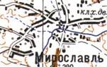 Топографическая карта Мирославля