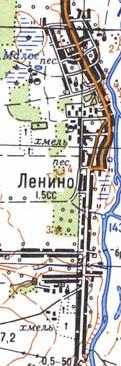 Топографічна карта Леніного