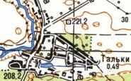Топографічна карта Тальок