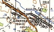 Топографическая карта Дашинки