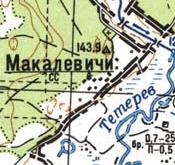 Топографічна карта Макалевичів