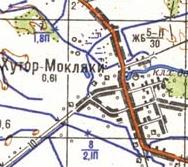 Топографічна карта Хутір-Мокляок