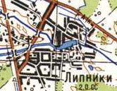Топографічна карта Липниок