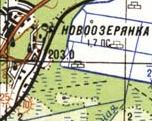Топографическая карта Новоозерянки