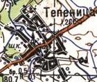 Топографическая карта Тепеницы