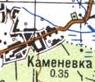 Топографическая карта Каменевки