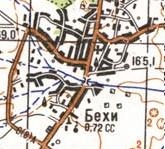 Топографічна карта Бехів