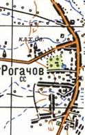 Топографическая карта Рогачова