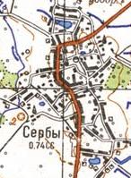 Топографічна карта - Серби
