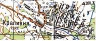 Топографическая карта Крапивни