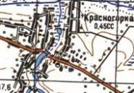 Топографическая карта Красногорки