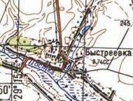 Топографическая карта Быстреевки