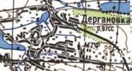 Топографическая карта Дергановки