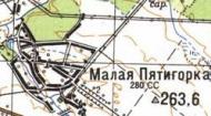 Топографическая карта Малой Пятигорки
