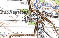 Топографічна карта Старої Чортория