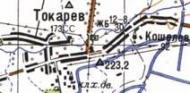 Топографічна карта Токарового