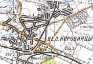 Topographic map of Velyki Korovyntsi