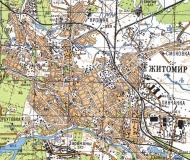 Топографічна карта Житомира