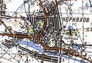 Топографическая карта Черняхова