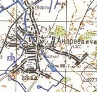 Топографічна карта Андрієвичів