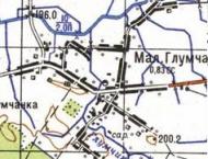 Топографическая карта Малой Глумчи