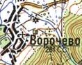 Топографічна карта Ворочово