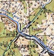 Топографическая карта Выдрички