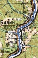 Топографическая карта Билина