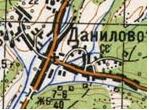 Topographic map of Danylovo