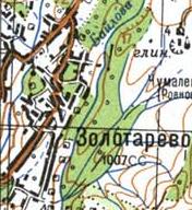 Топографічна карта Золотарьово