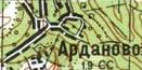 Topographic map of Ardanovo