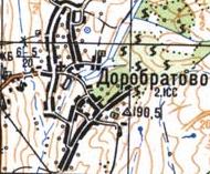 Топографічна карта Доробратово