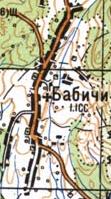 Топографічна карта Бабичів