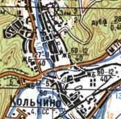 Топографічна карта Кольчина