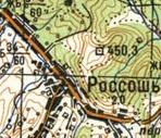 Топографічна карта Росоші