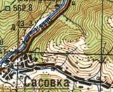 Топографическая карта Сасовки