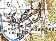 Топографічна карта Зарічово