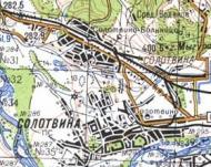 Топографічна карта Солотвина
