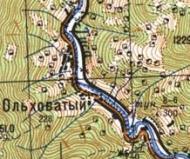 Топографічна карта Вільховатого