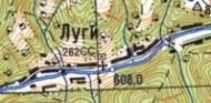 Топографічна карта Лугів