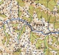 Топографическая карта Речки