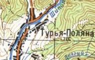 Топографическая карта Турьей Поляны