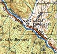 Топографічна карта Жденієви