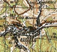 Топографическая карта Воловца