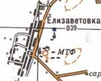 Топографическая карта Елизаветовки