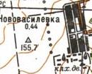 Топографическая карта Нововасилевки