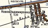 Топографическая карта Нововладимировки